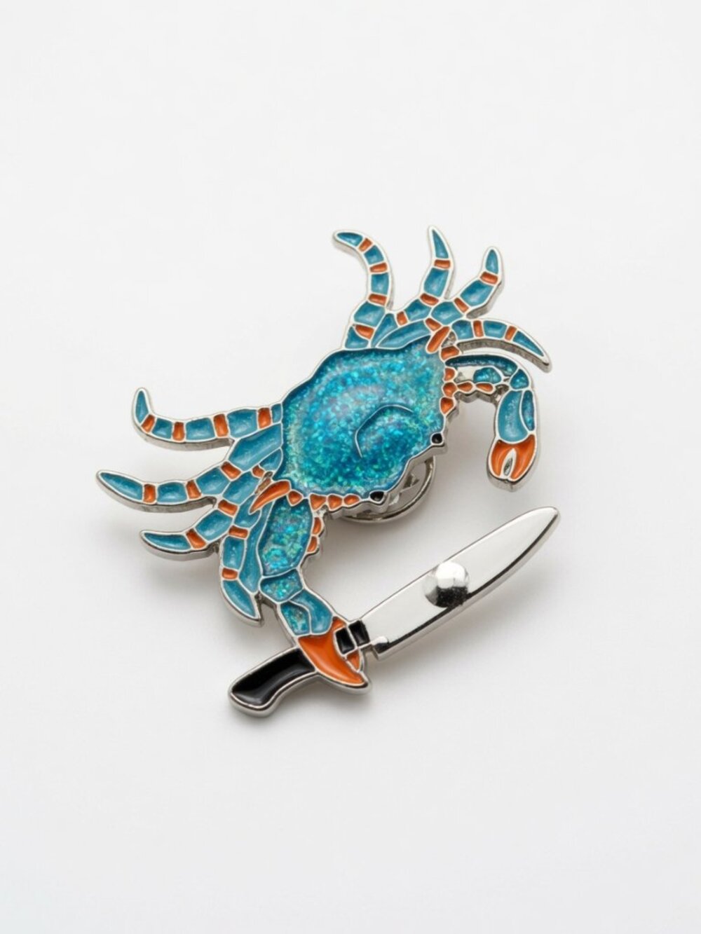 ADORABLE GLITTER, Meme crab pin